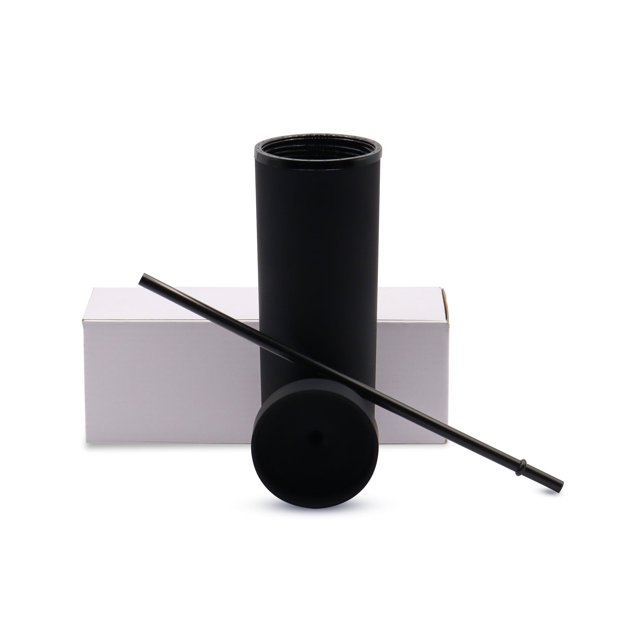 16 oz Acrylic Skinny Tumbler Acrylic Kupresso Black White Gift Box 