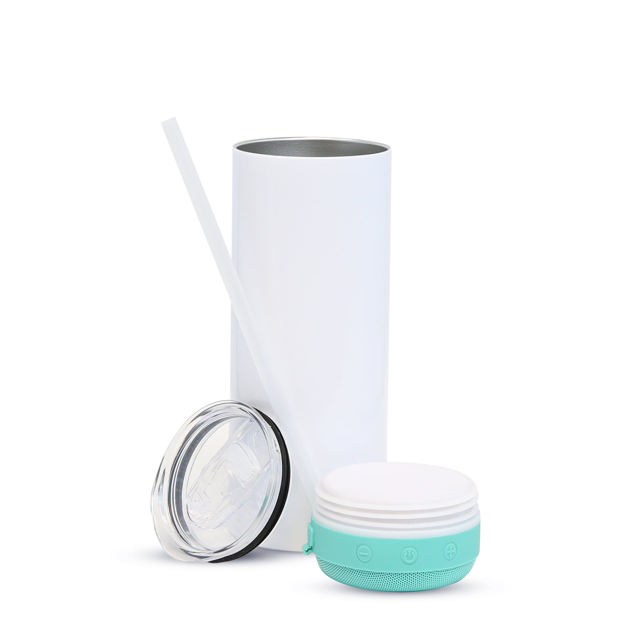 20oz Sublimation Bluetooth Speaker Kupresso Teal White Gift Box Single