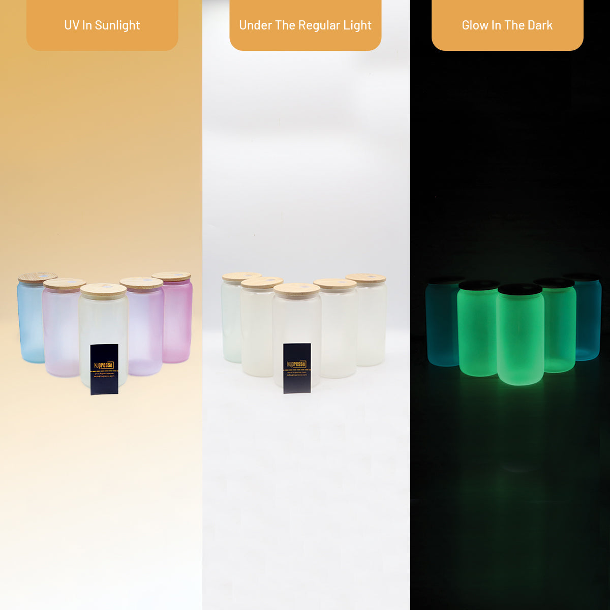 16 oz Sublimation UV and Glow in the Dark Kupresso