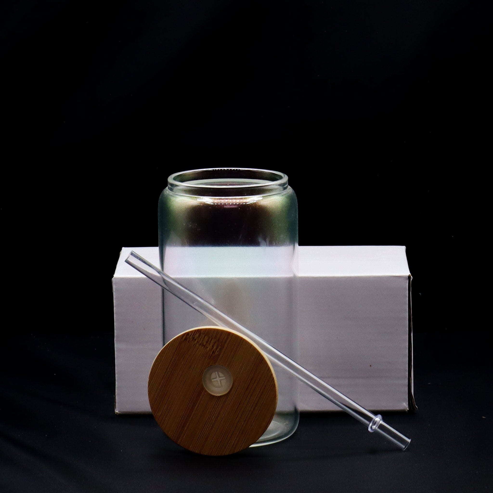 16 oz Sublimation Iridescent Glass Jar Kupresso 
