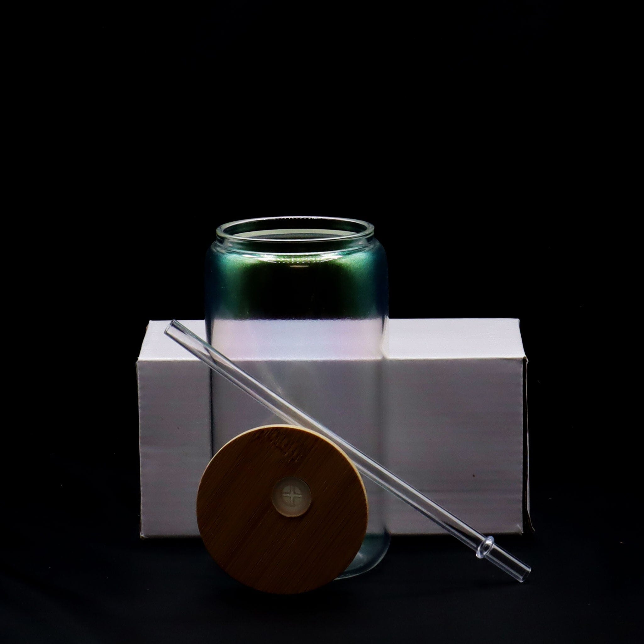 16 oz Sublimation Iridescent Glass Jar Kupresso 