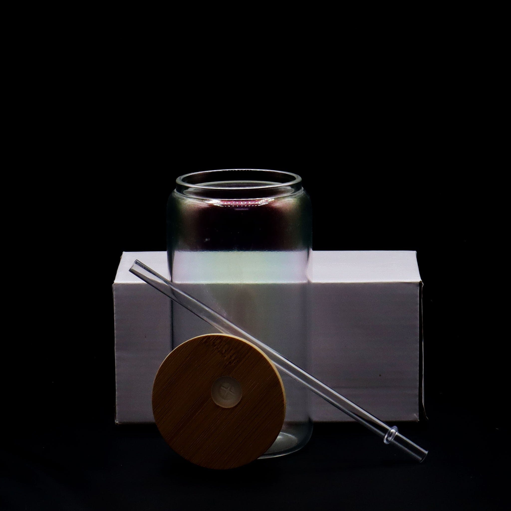 16 oz Sublimation Iridescent Glass Jar Kupresso 