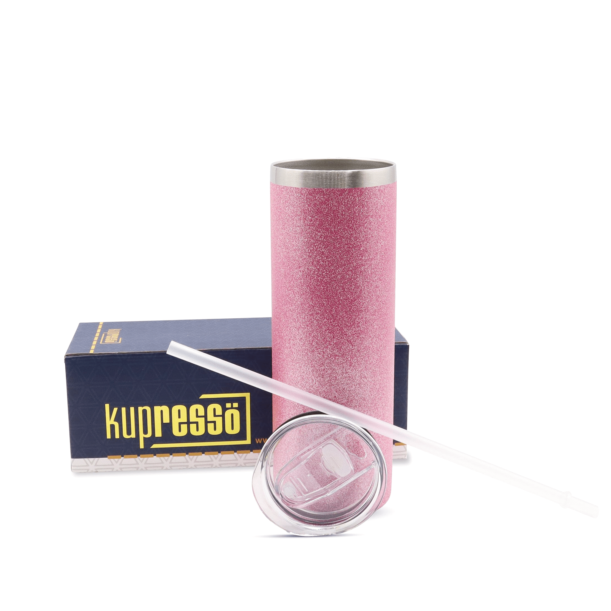 20oz Sublimation Matte Glitter Tumbler Kupresso Glitter Pink Kupresso Box (Standard) 