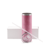 20oz Sublimation Matte Glitter Tumbler Kupresso Glitter Pink White Gift Box 