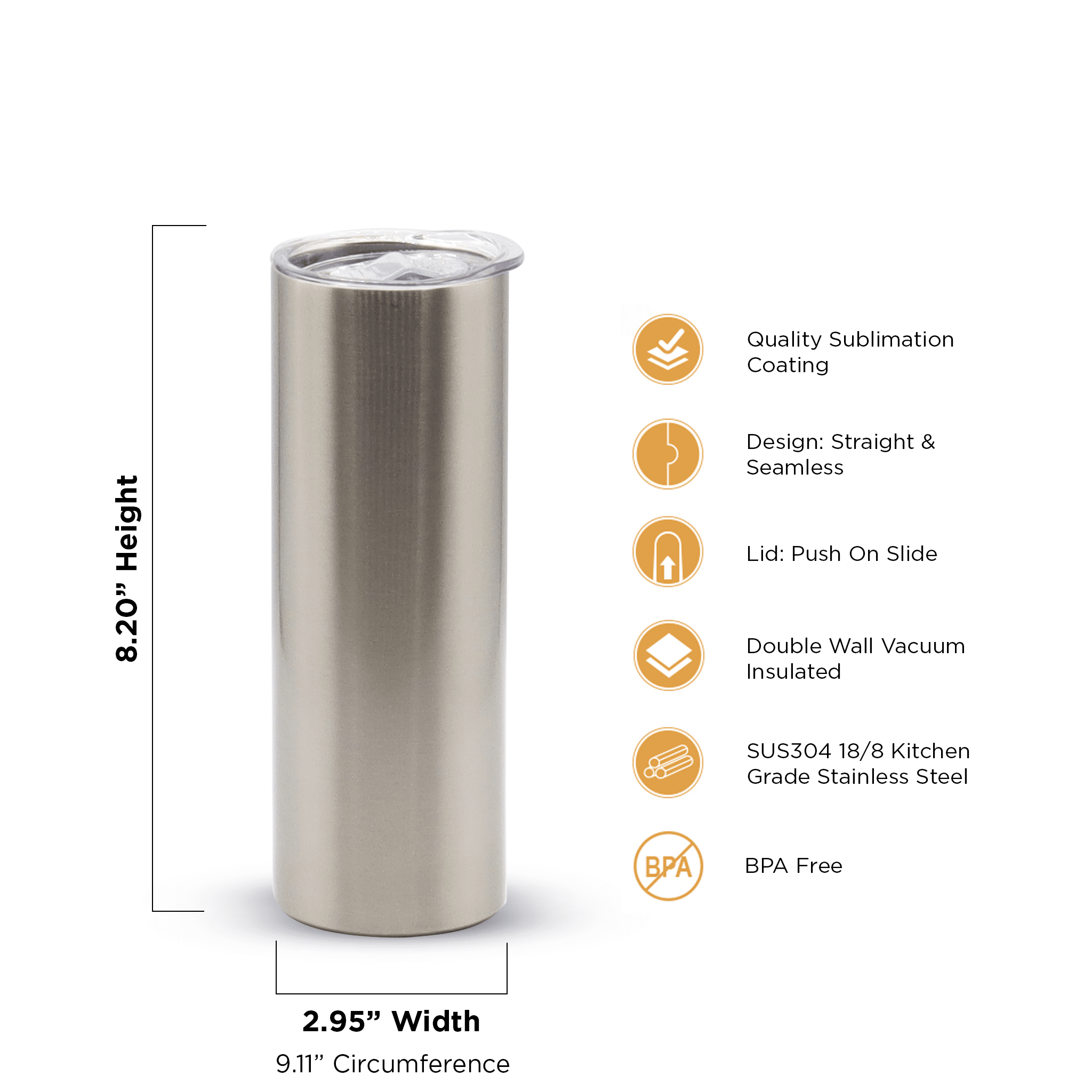 20oz Sublimation Stainless Steel Tumbler Sublimation 20oz Tumbler Kupresso 