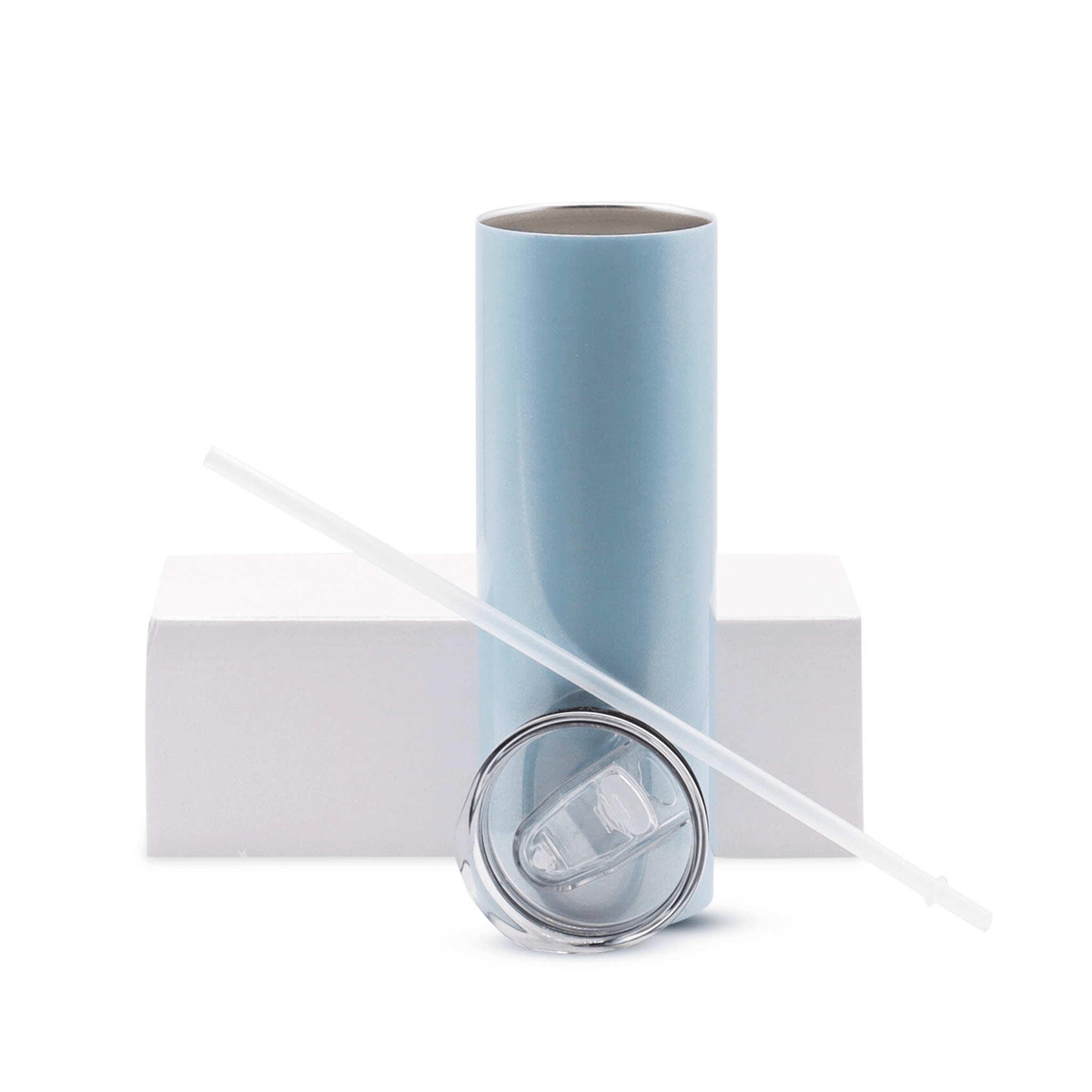 30oz Sublimation Holographic Tumbler Kupresso Holographic Blue White Gift Box Single