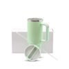 40oz Sublimation (Matte) Tumbler with Handle Kupresso Green White Gift Box Single