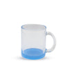 11oz SUBLIMATION GLASS CAMPER MUG (CLEAR) Kupresso Blue 