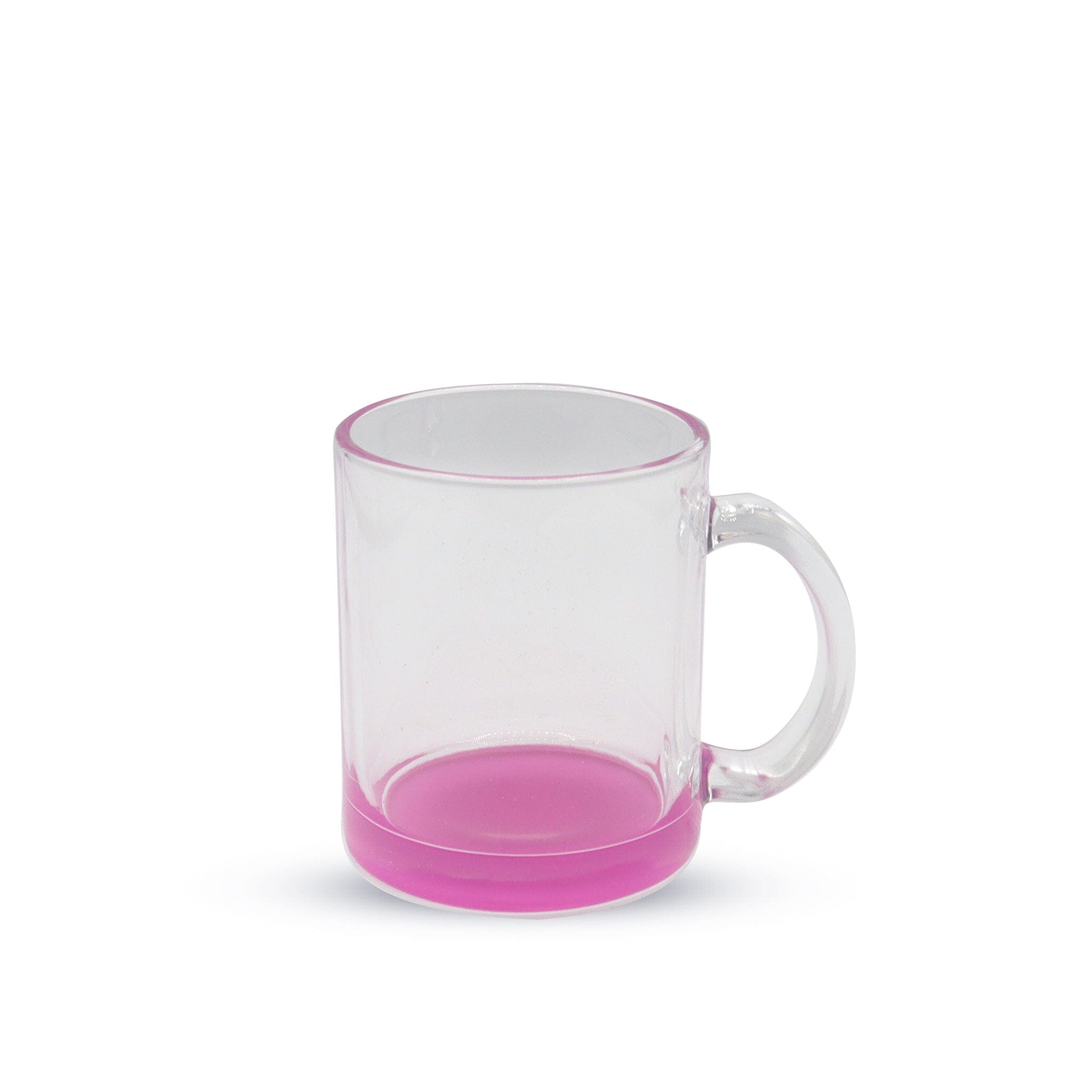 11oz SUBLIMATION GLASS CAMPER MUG (CLEAR) Kupresso Pink 