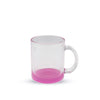 11oz SUBLIMATION GLASS CAMPER MUG (CLEAR) Kupresso Pink 