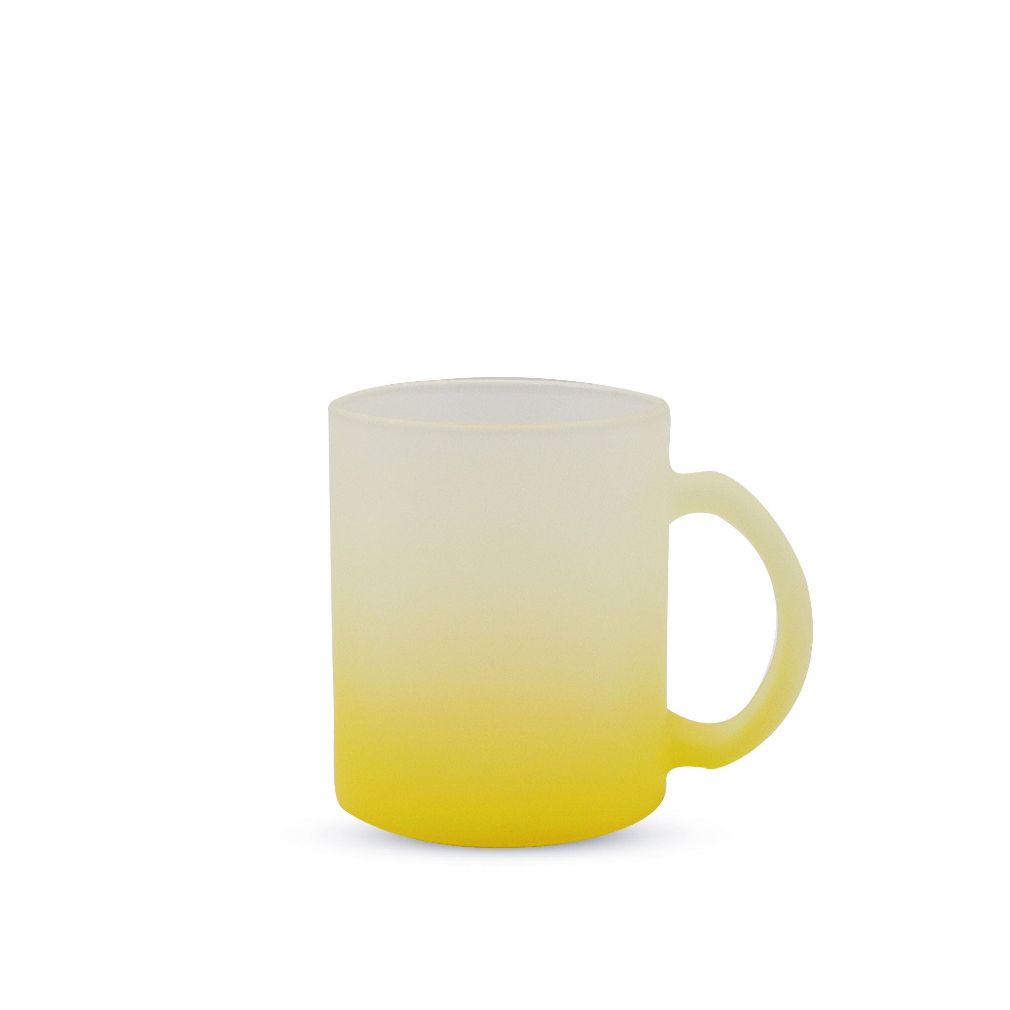 11oz SUBLIMATION GLASS CAMPER MUG (FROSTED) Kupresso Yellow 