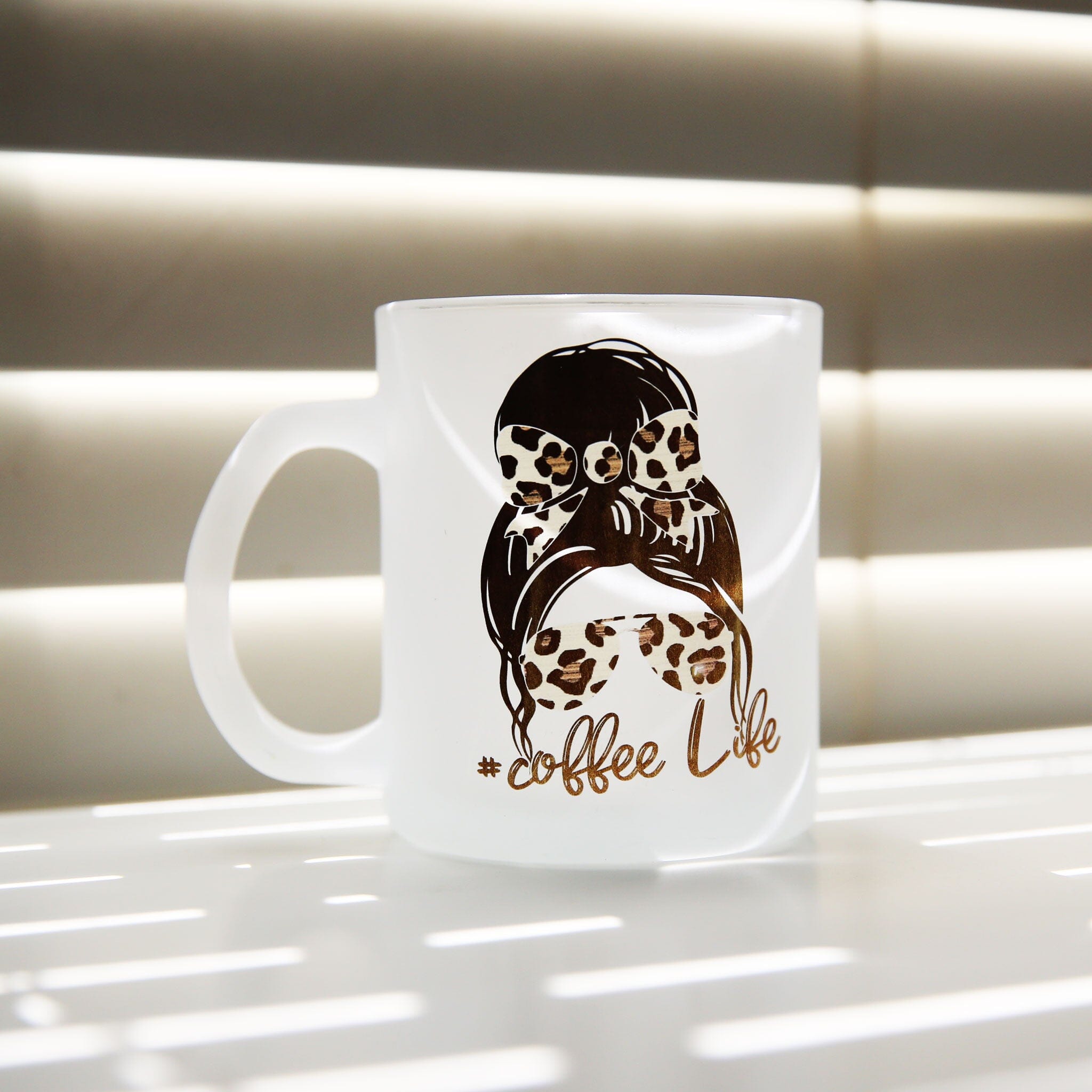 11oz SUBLIMATION GLASS CAMPER MUG (FROSTED) Sublimation Mug Kupresso 