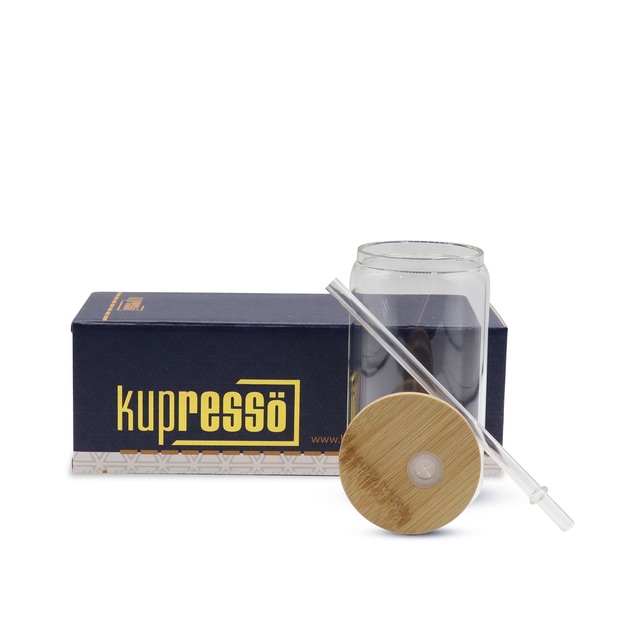 12oz Sublimation Glass Jar (Clear/Frosted) Kupresso Clear Single 