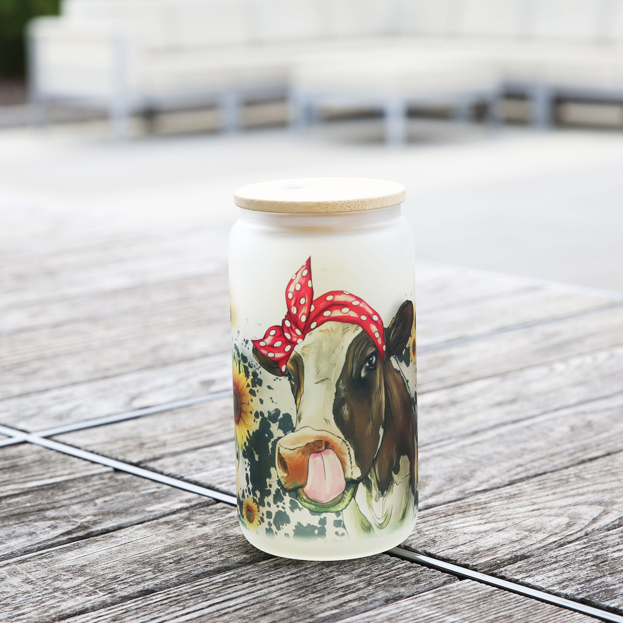 16oz Sublimation Glass Jar (Clear/Frosted) Kupresso 